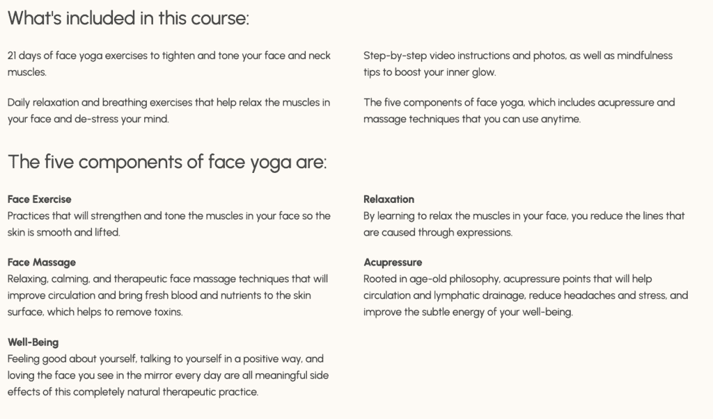 face yoga courses online