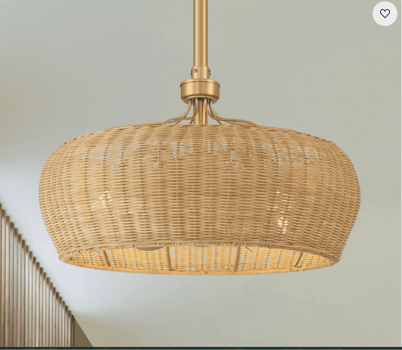 rattan fandelier