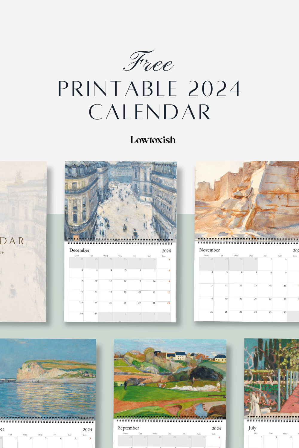 free 2024 printable calendar printable